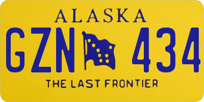 AK license plate GZN434