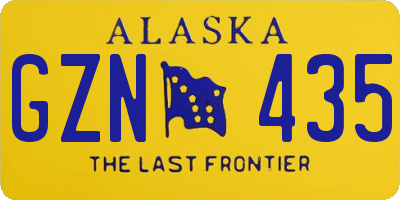 AK license plate GZN435