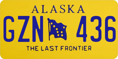 AK license plate GZN436