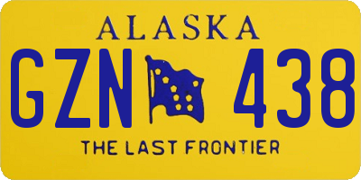 AK license plate GZN438