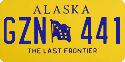 AK license plate GZN441