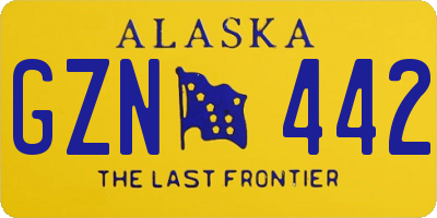 AK license plate GZN442