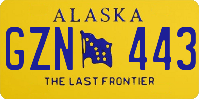 AK license plate GZN443