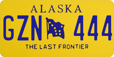 AK license plate GZN444