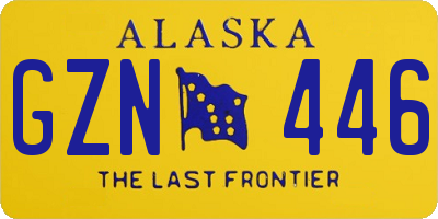 AK license plate GZN446