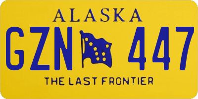 AK license plate GZN447