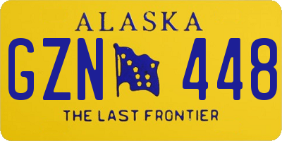 AK license plate GZN448