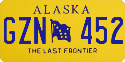 AK license plate GZN452