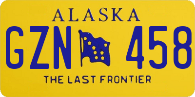 AK license plate GZN458