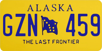 AK license plate GZN459