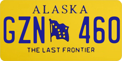 AK license plate GZN460