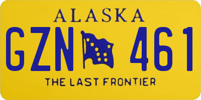 AK license plate GZN461