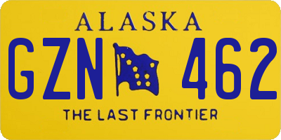 AK license plate GZN462