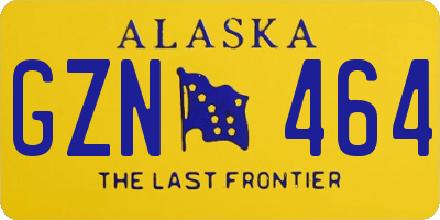 AK license plate GZN464