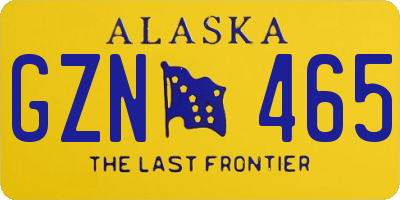 AK license plate GZN465