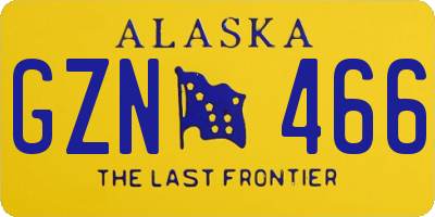 AK license plate GZN466