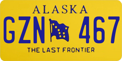 AK license plate GZN467