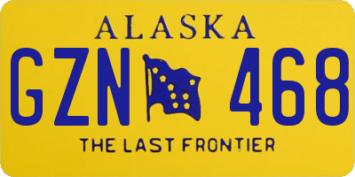 AK license plate GZN468