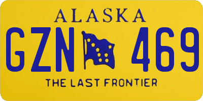 AK license plate GZN469