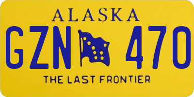 AK license plate GZN470