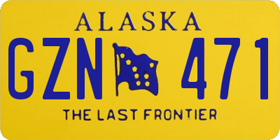 AK license plate GZN471