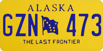 AK license plate GZN473