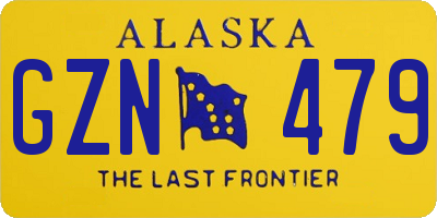 AK license plate GZN479