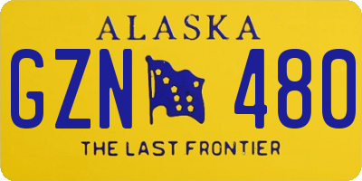 AK license plate GZN480