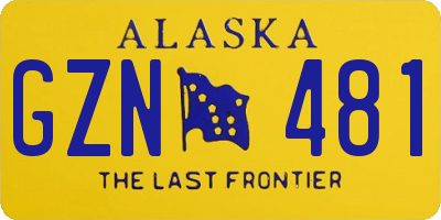 AK license plate GZN481