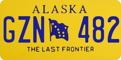 AK license plate GZN482