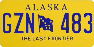 AK license plate GZN483