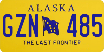 AK license plate GZN485