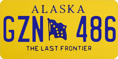 AK license plate GZN486