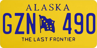 AK license plate GZN490