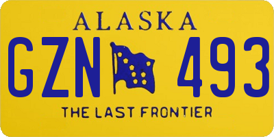 AK license plate GZN493