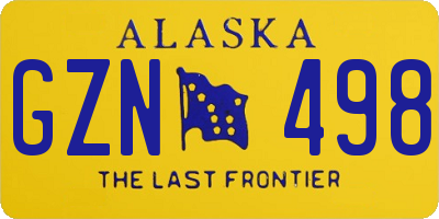 AK license plate GZN498