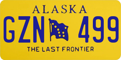 AK license plate GZN499