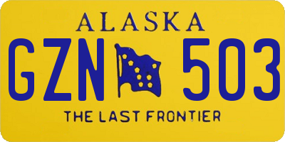 AK license plate GZN503