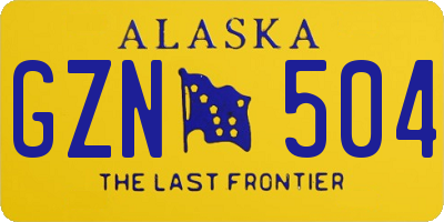 AK license plate GZN504