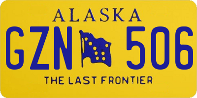 AK license plate GZN506