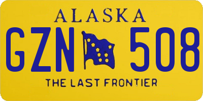 AK license plate GZN508