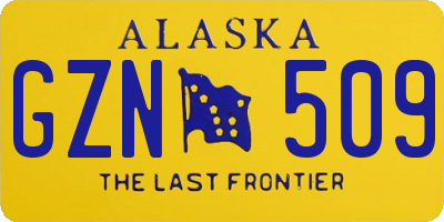 AK license plate GZN509