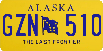 AK license plate GZN510