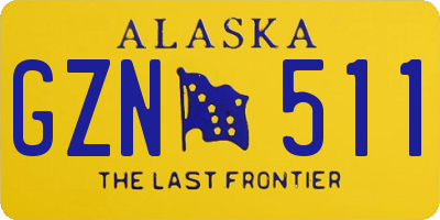 AK license plate GZN511