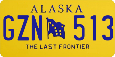 AK license plate GZN513