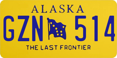 AK license plate GZN514