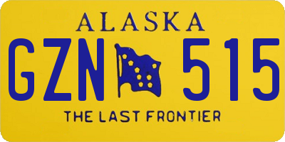AK license plate GZN515