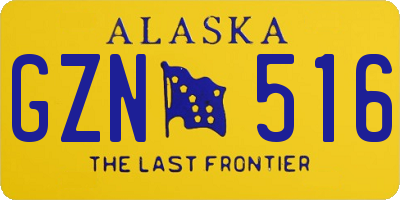 AK license plate GZN516