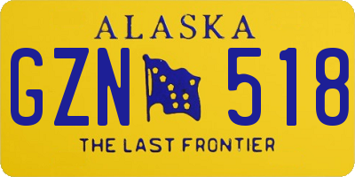 AK license plate GZN518