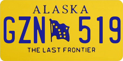 AK license plate GZN519